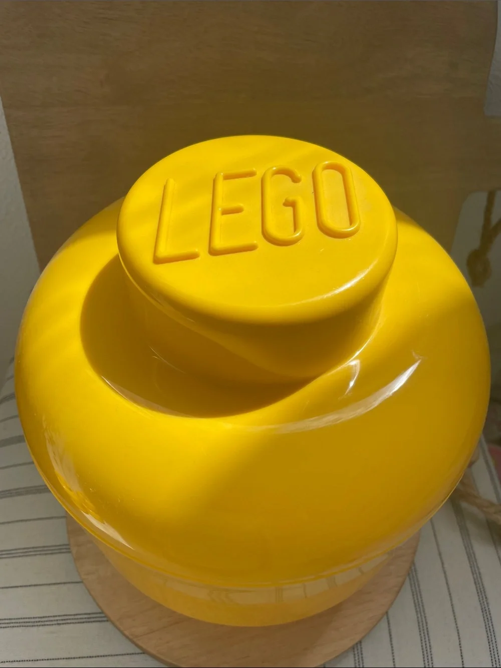 SALE! Large Lego Storage Playful Yellow Minifigure-Style Storage Jar ~11” Tall